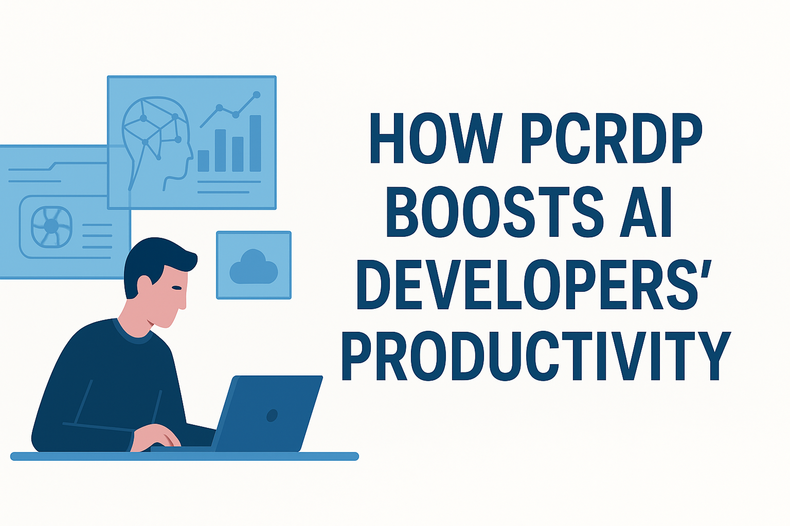 Graphic showing the difference between Cloud Server and RDP, focusing on cloud hosting, remote desktop access, and virtualization.